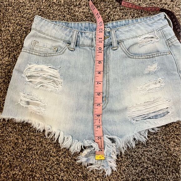 BDG Blue Super High-rise Cheeky Denim Short - Picture 12 of 13